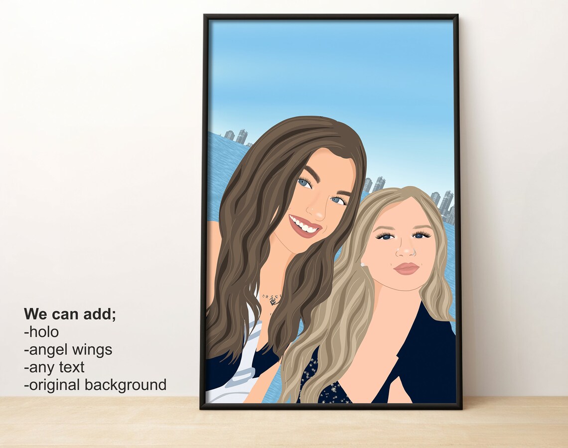 Custom Dad Portrait, Father's Day Wall Art Gift - Image 2