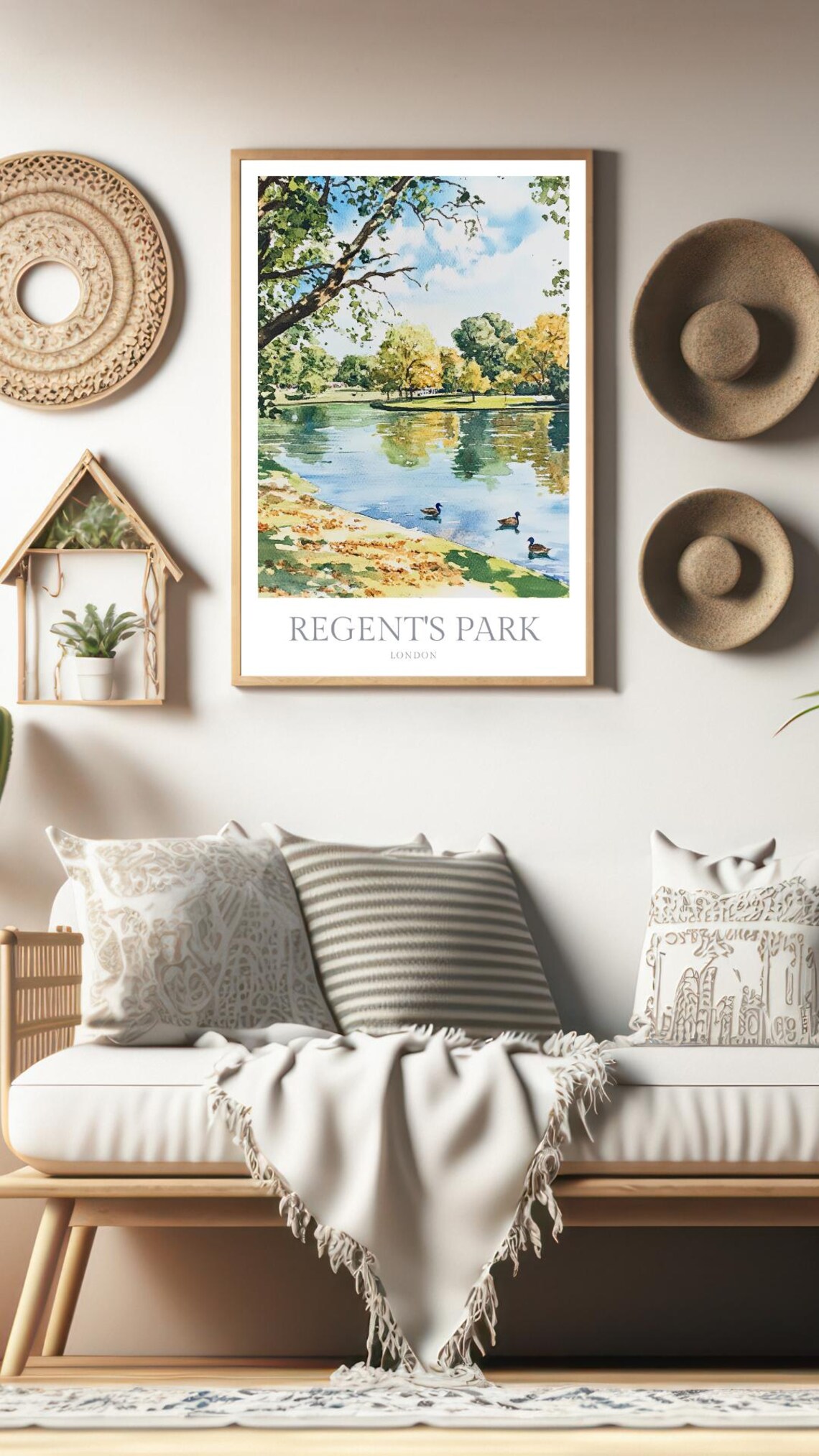 Regents Park London Watercolor Poster, Travel Poster - Image 2