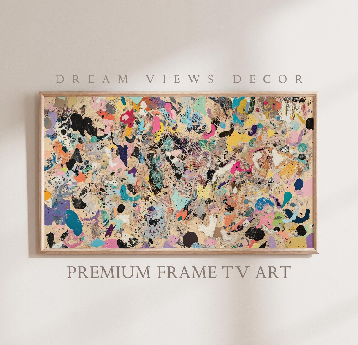 Modern Abstract Oil Painting Colors Art Print