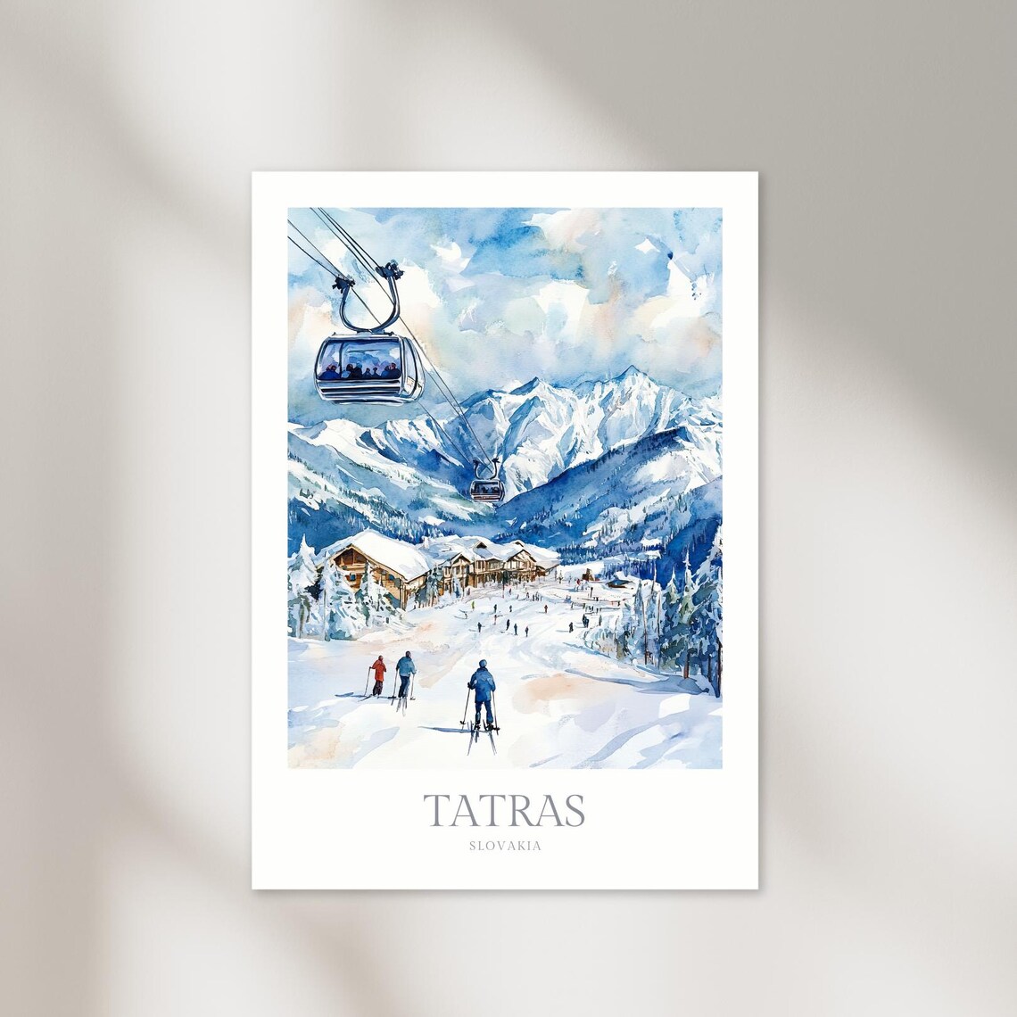 Tatra Mountains Slovakia Watercolor Art Print