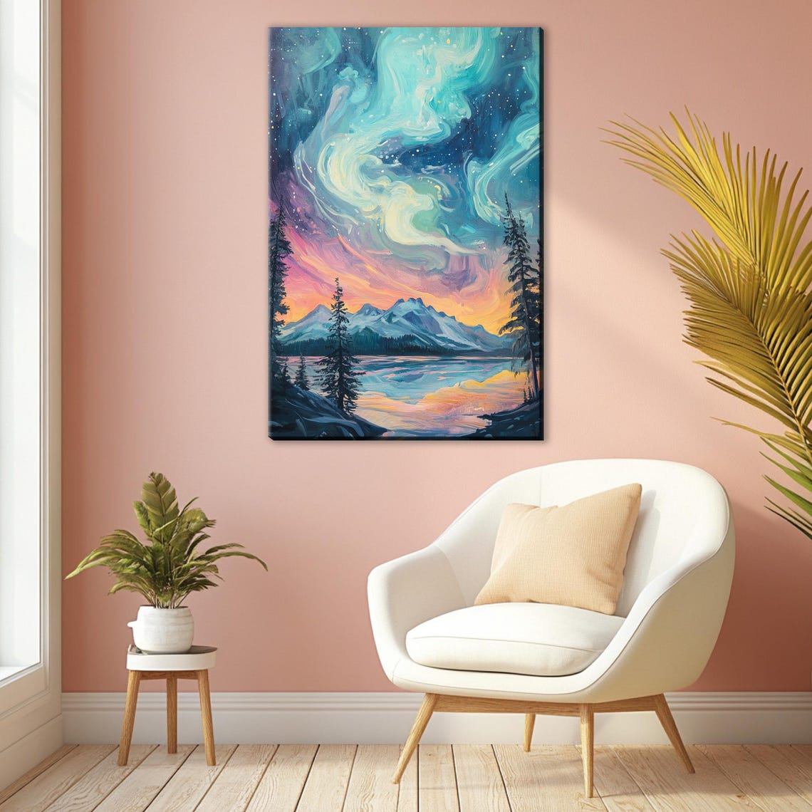 Dancing Lights In The Sky Aurora Borealis Northern Lights Framed Or Unframed Gallery Wrapped Ready To Hang Extra Large Wall Art - Image 5