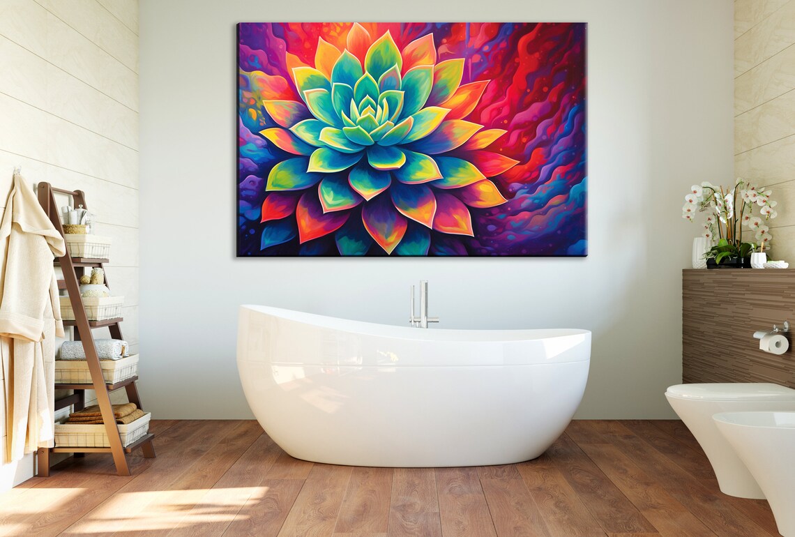 Succulent Elegance Desert Cactus Art Print - Image 2