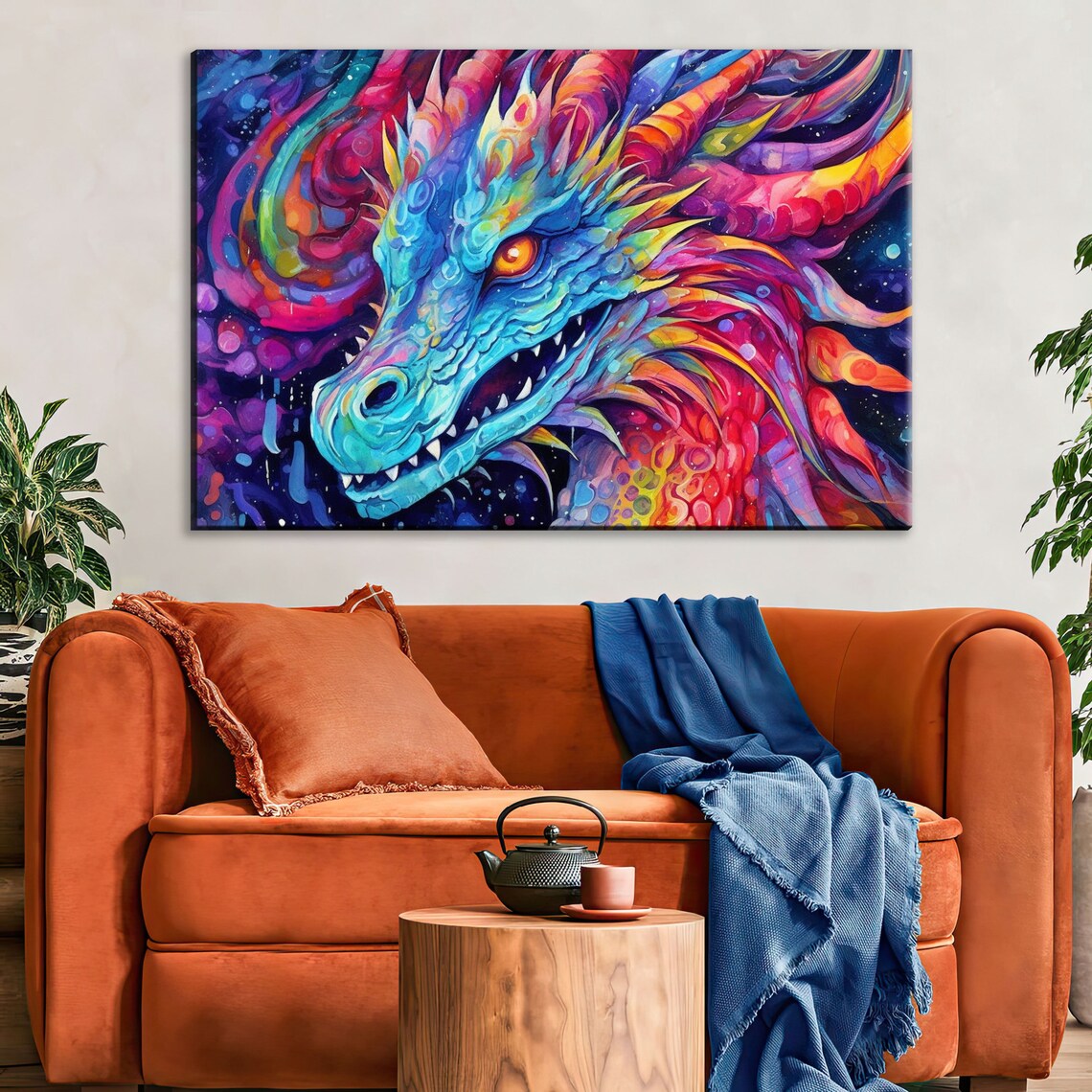 Dragon Rainbow Kids Room Art Print, Fantasy Poster - Image 4