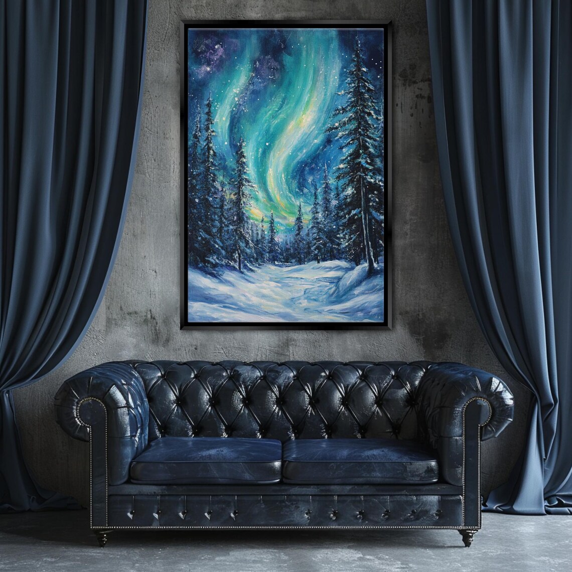 Mystical Northern Lights Arctic Sky Wall Art Print - Image 3