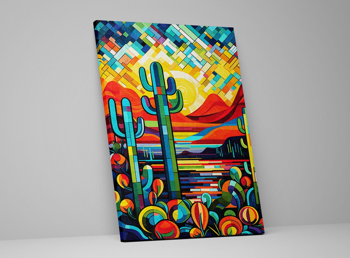 Southwest Symmetry Geometric Art Print, Modern Abstract - Image 5