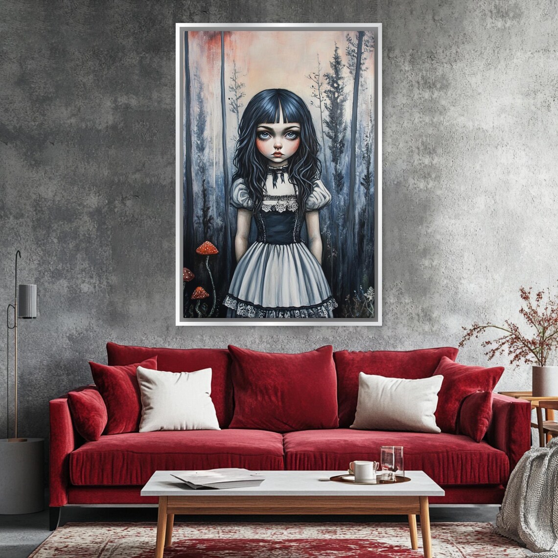 Gothic Alice In Wonderland Doll Portrait Dark Forest Fantasy Art Poster - Image 5