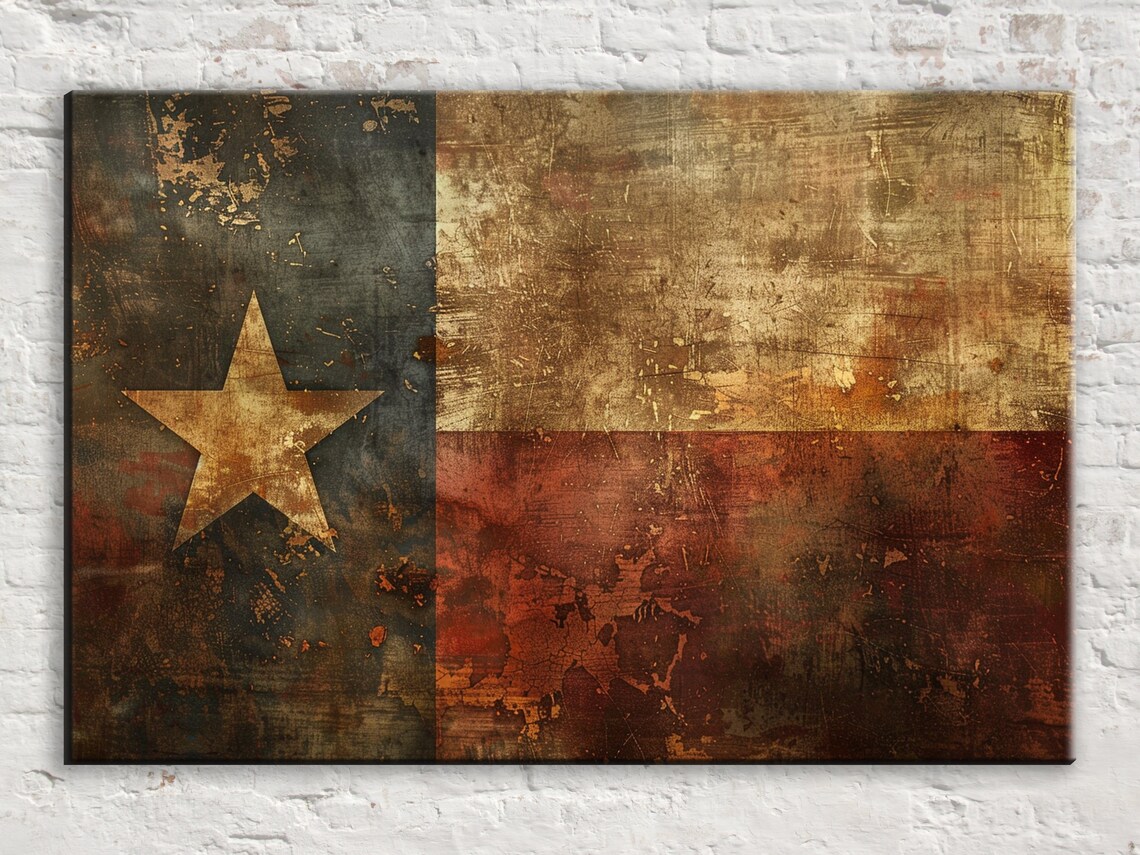 Texas Flag Art Print, Lone Star State Wall Decor