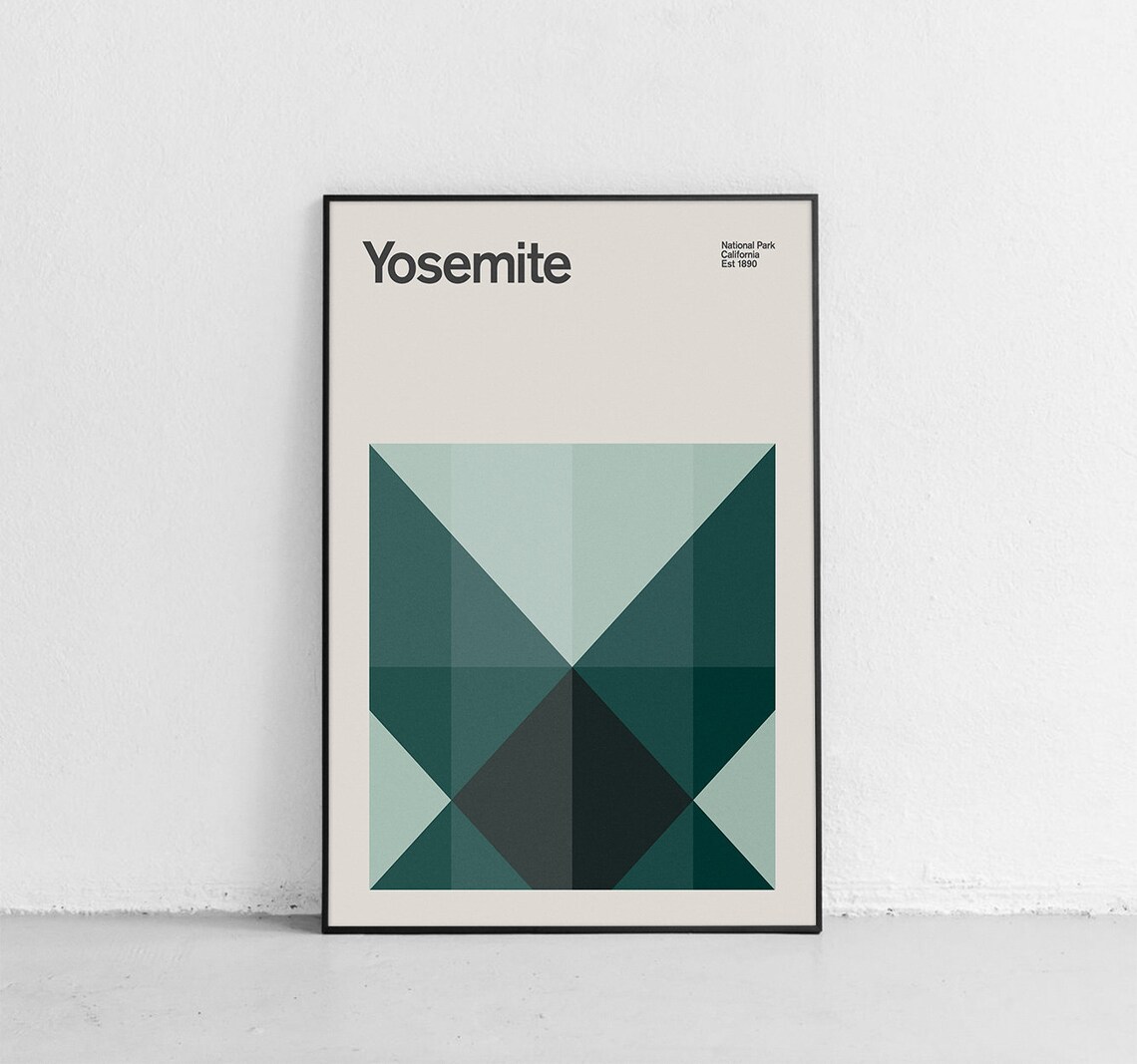 Yosemite National Park Abstract Poster Print