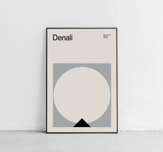 Denali National Park Mid-Century Travel Poster