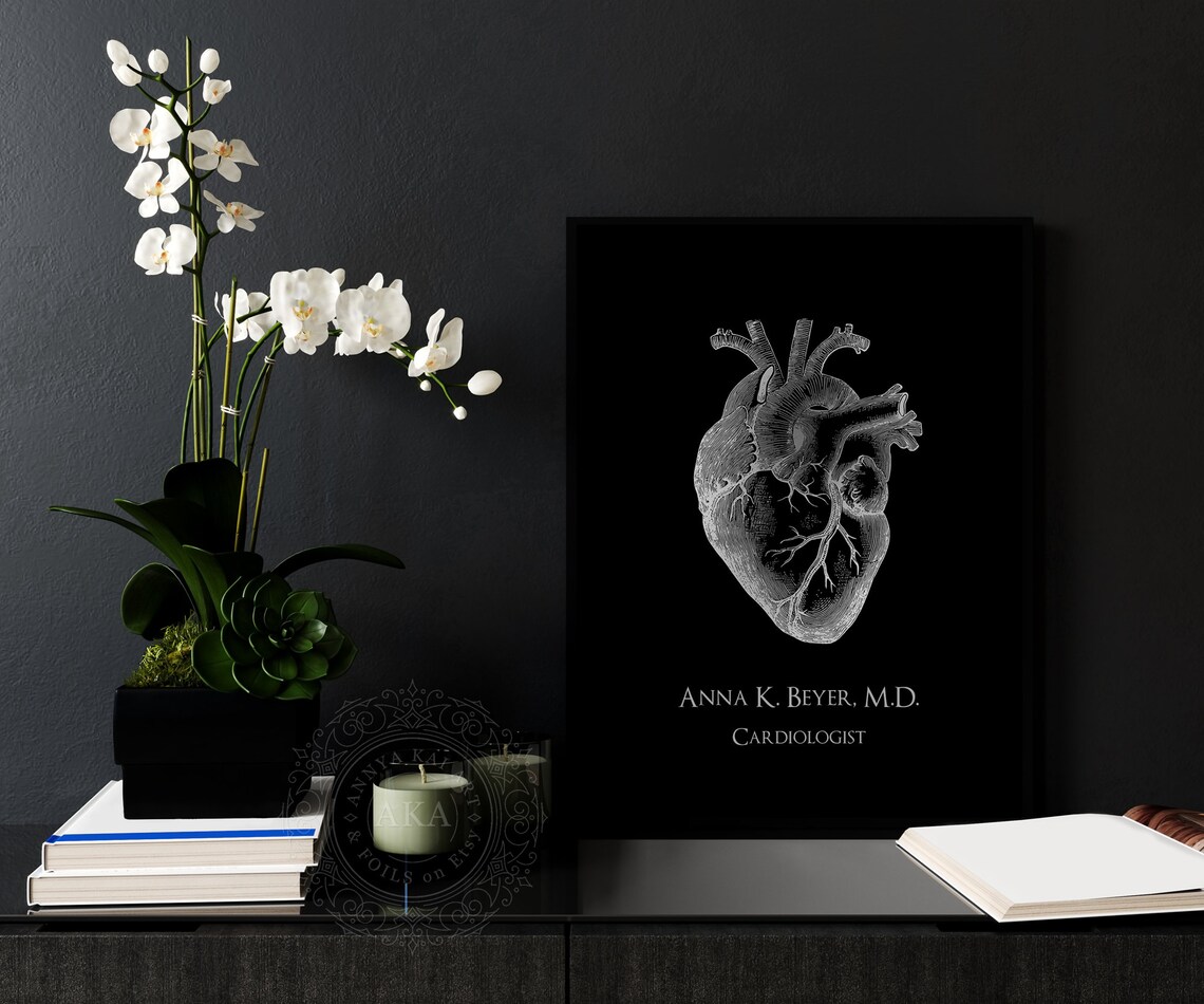 Custom Anatomical Heart Art Print for Cardiology - Image 4