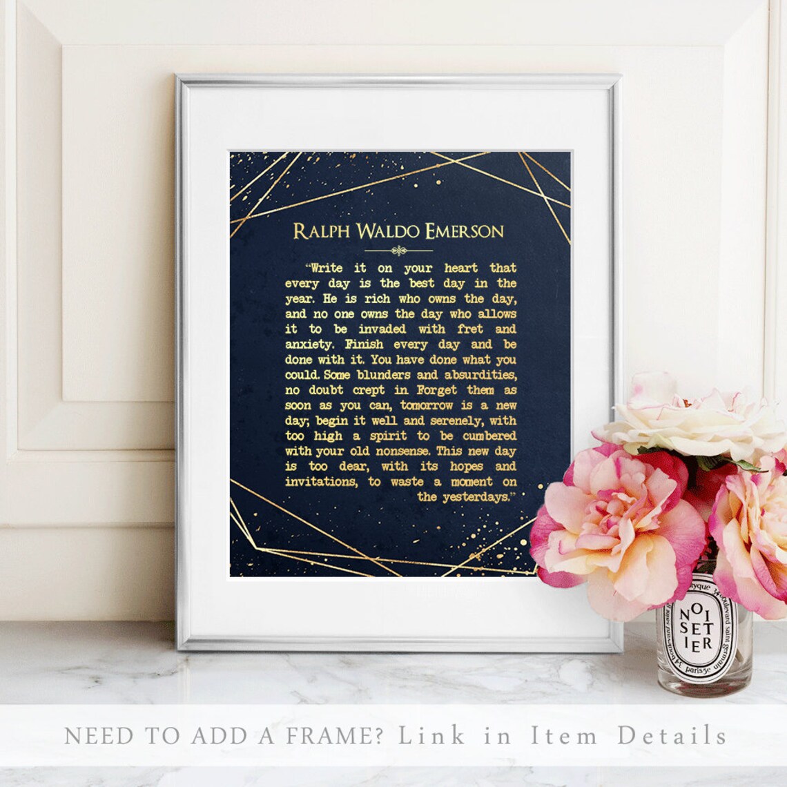 Ralph Waldo Emerson Quote Art Print, Typography - Image 2