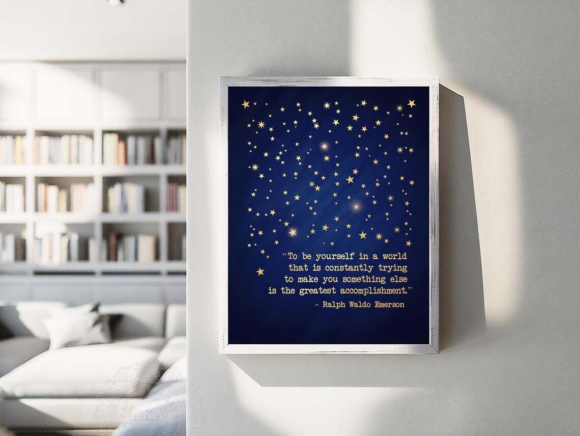 Ralph Waldo Emerson Quote, Gold Foil Inspirational Art Print - Image 5