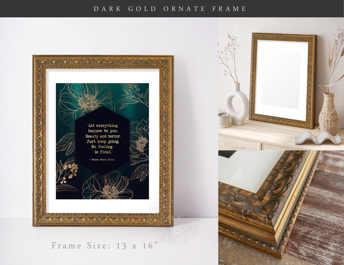 Let Everything Happen To You, Rilke Gold Foil Print - Image 2