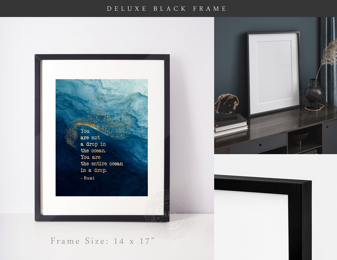 Ocean Theme Rumi Quote Art Print, Poetry Gift - Image 2