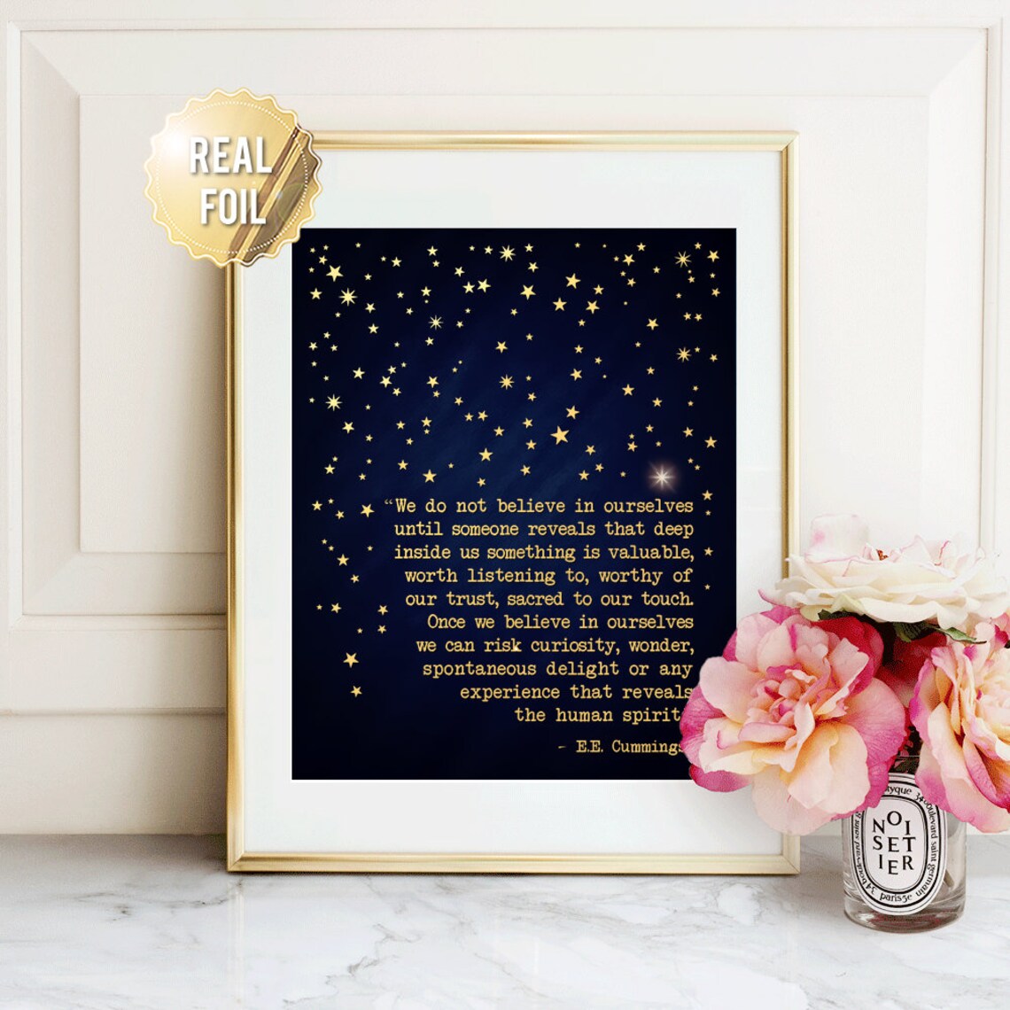 Social Worker Inspirational Gold Foil Art Print - Image 4
