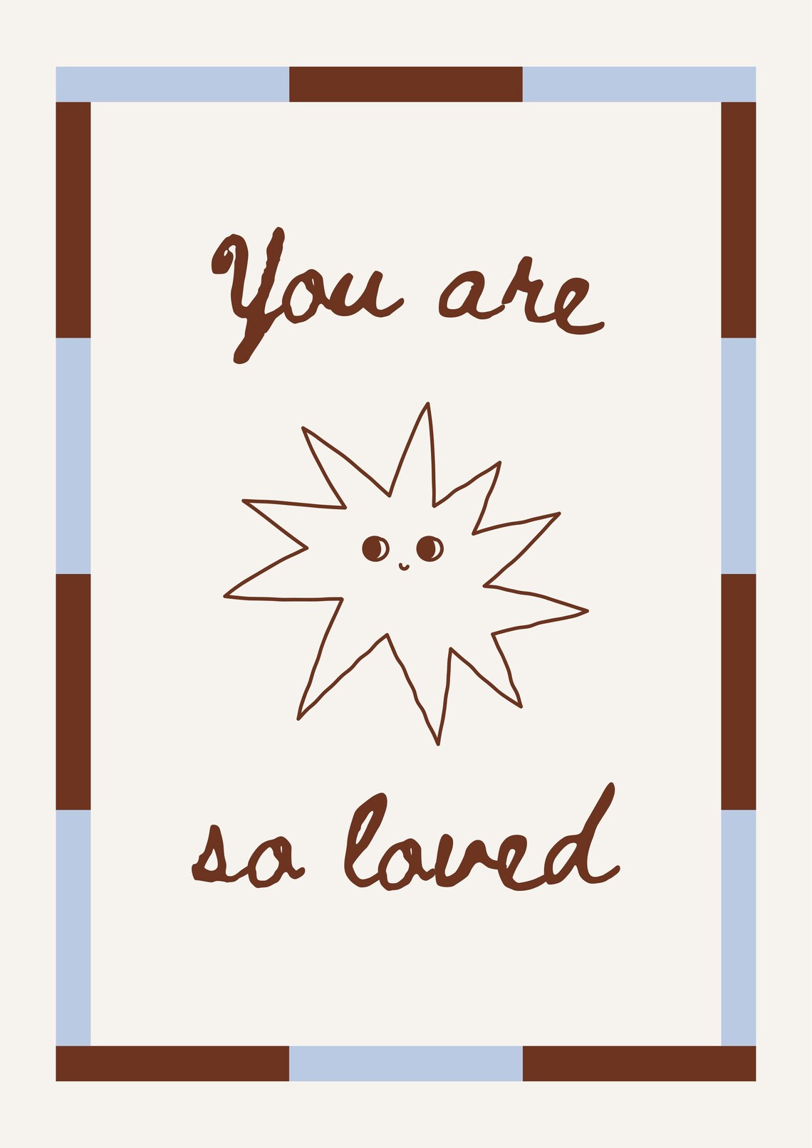 You Are So Loved Poster Positive Affirmation Nursery Art