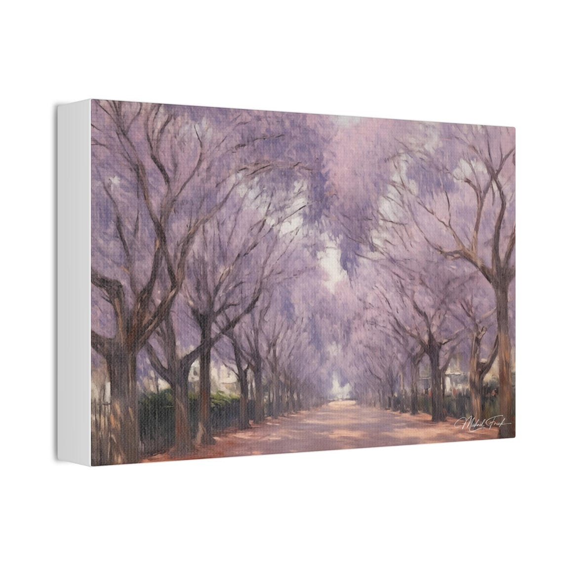 Blooming Jacaranda Avenue Spring Purple Trees Path Art Poster - Image 3