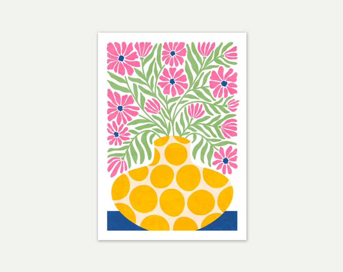Floral Pop Art Poster Print, Modern Botanical Decor - Image 2
