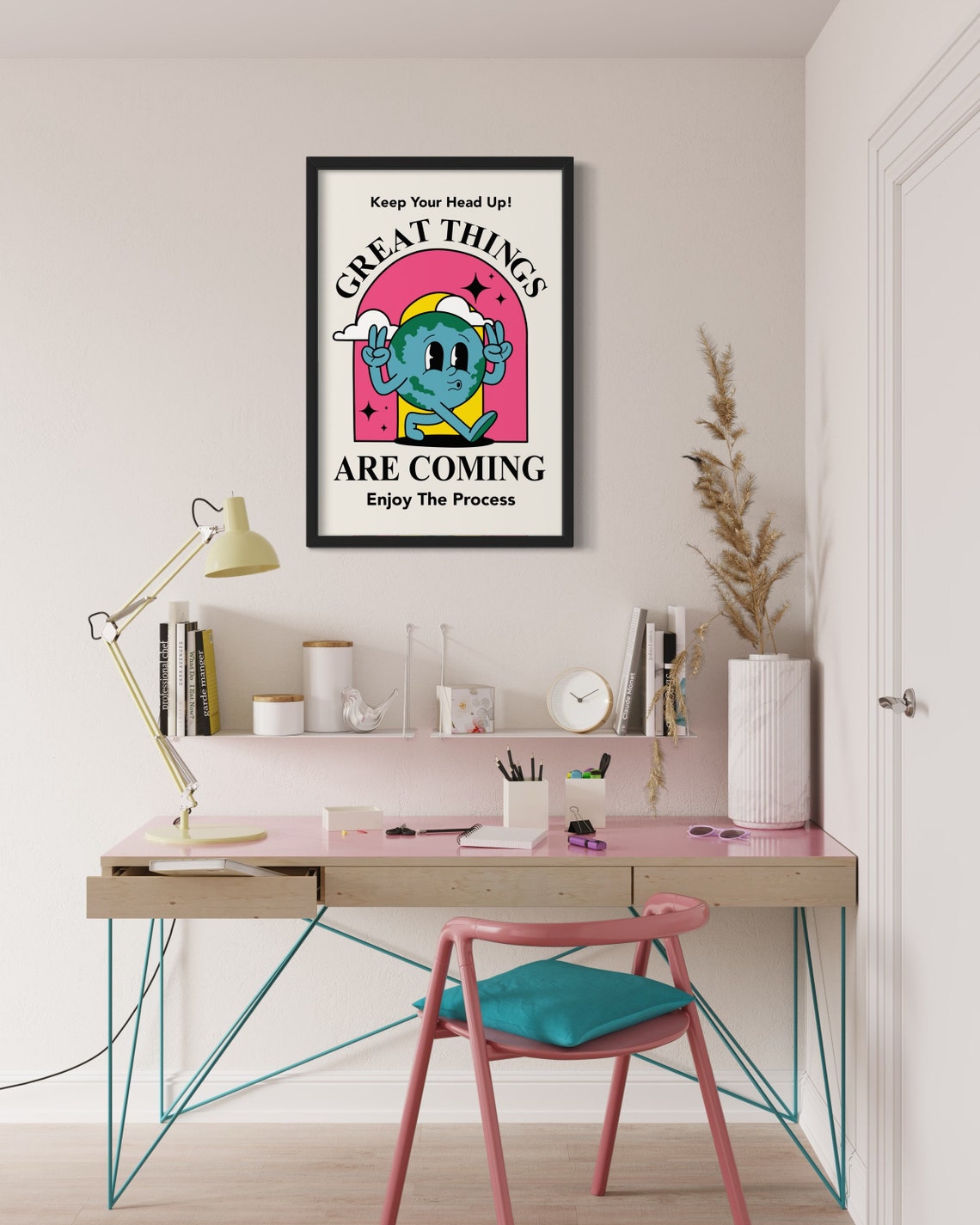Great Things Are Coming Retro Motivational Quote Wall Poster - Image 2
