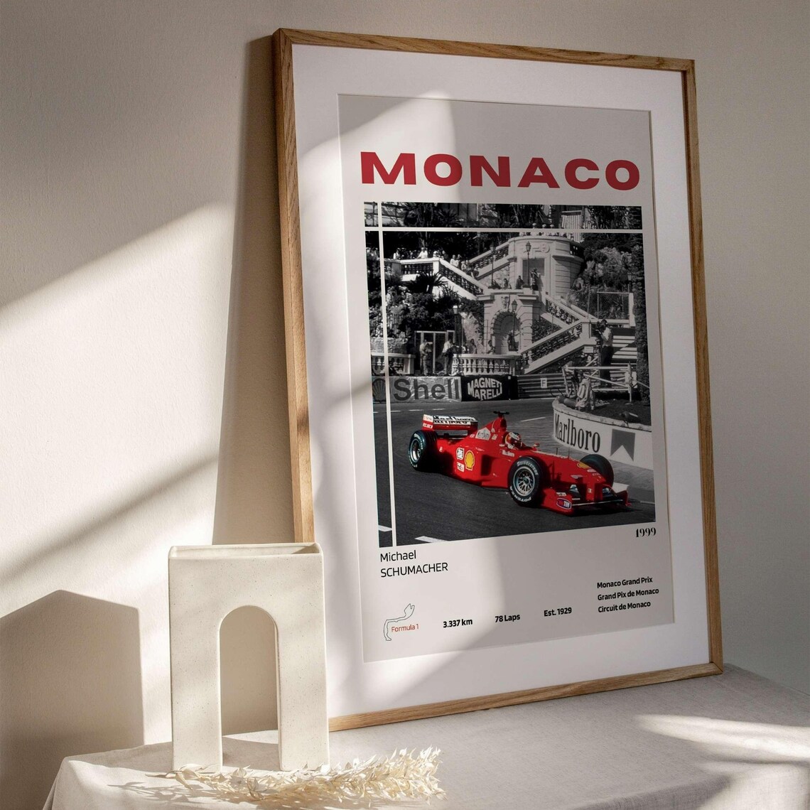 Monaco Formula 1 Minimalist Travel Poster Art Print - Image 2