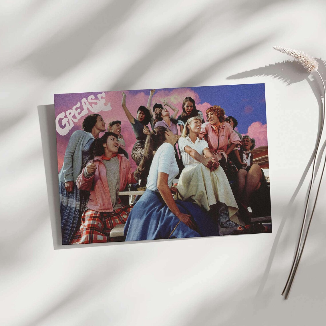 Grease Mid-Century Vintage Movie Art Print - Image 2