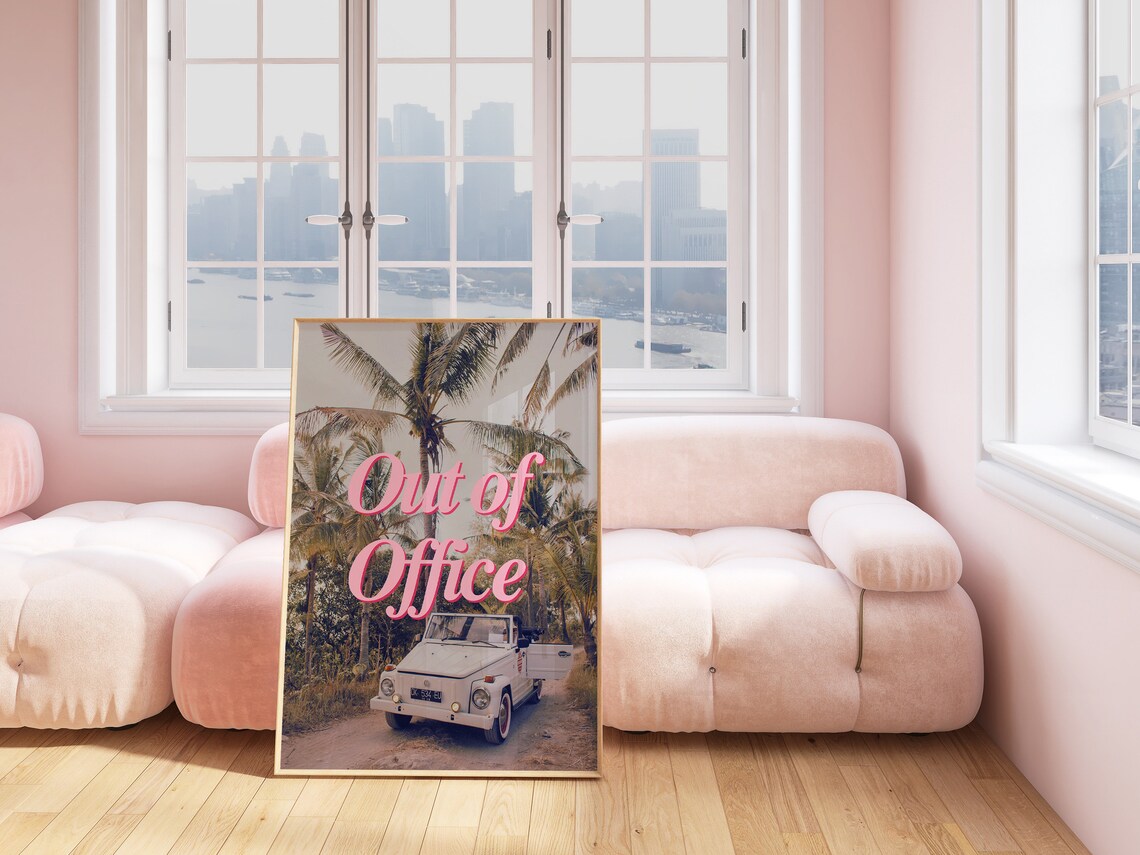 Out Of Office Vintage Summer Poster Print - Image 2