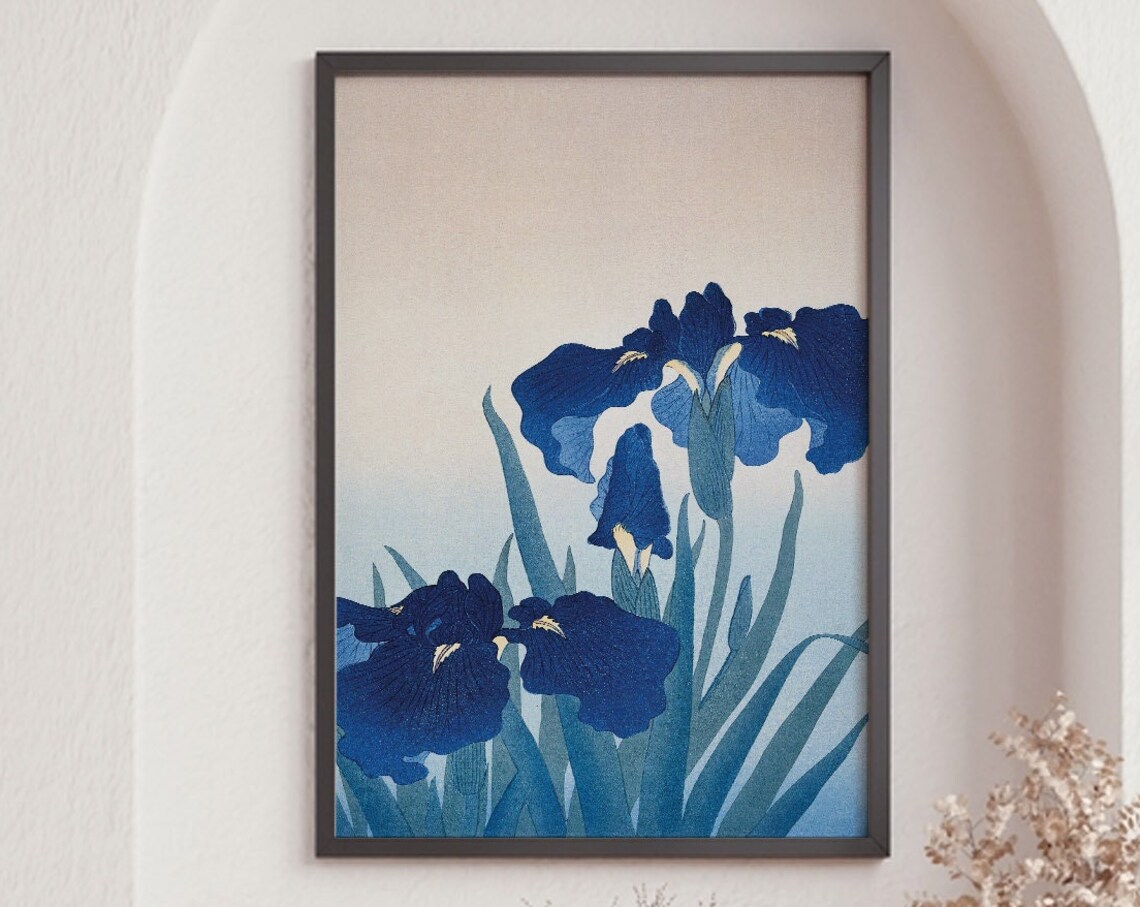 Iris Flowers by Ohara Koson, Vintage Japanese Art
