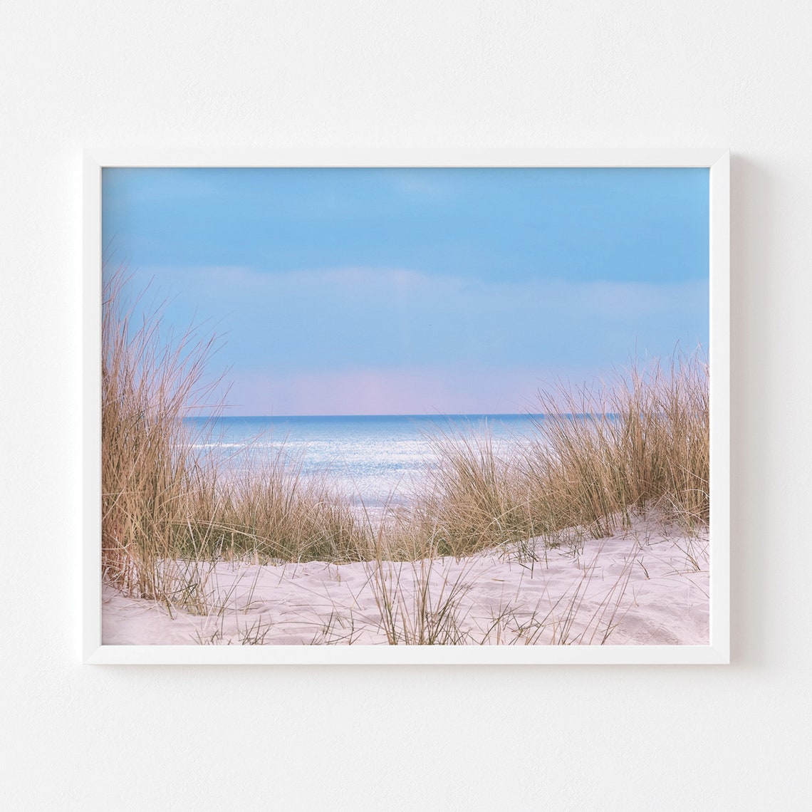 Wall Art Coastal Print Boho Beach Decor Ocean Poster Bedroom Or Living Room Surf Pampas Grass Print