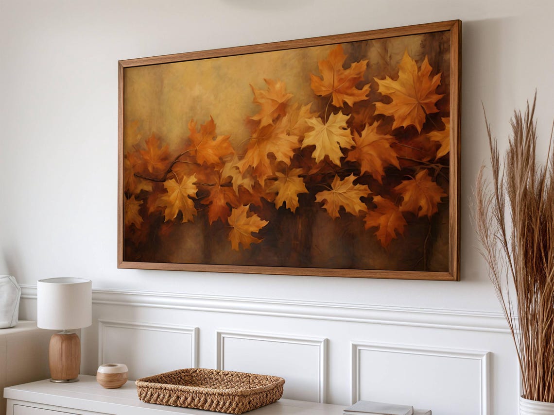 Vibrant Golden Maple Leaves Glowing in Warm Autumn Colors Wall Art - Image 2