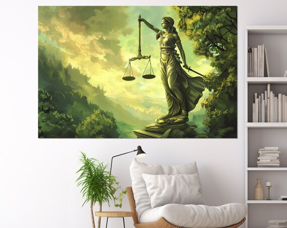 Abstract Lady Justice Lawyer Office Art Print