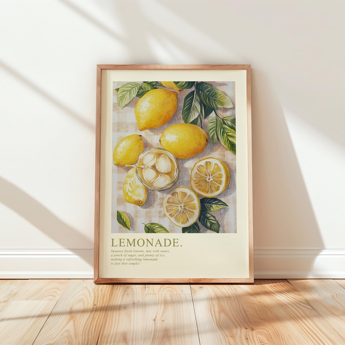 Lemonade Poster Print Refreshing Citrus Wall Art Lemon Prints Lemonade Wall Art Kitchen Wall Decor Art - Image 4