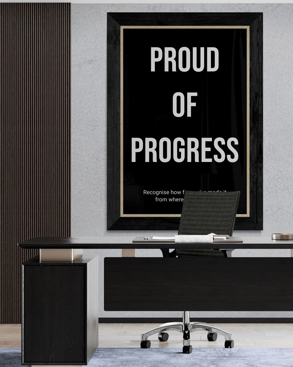 Proud of Progress Self Improvement Daily Motivational Quote Poster - Image 2