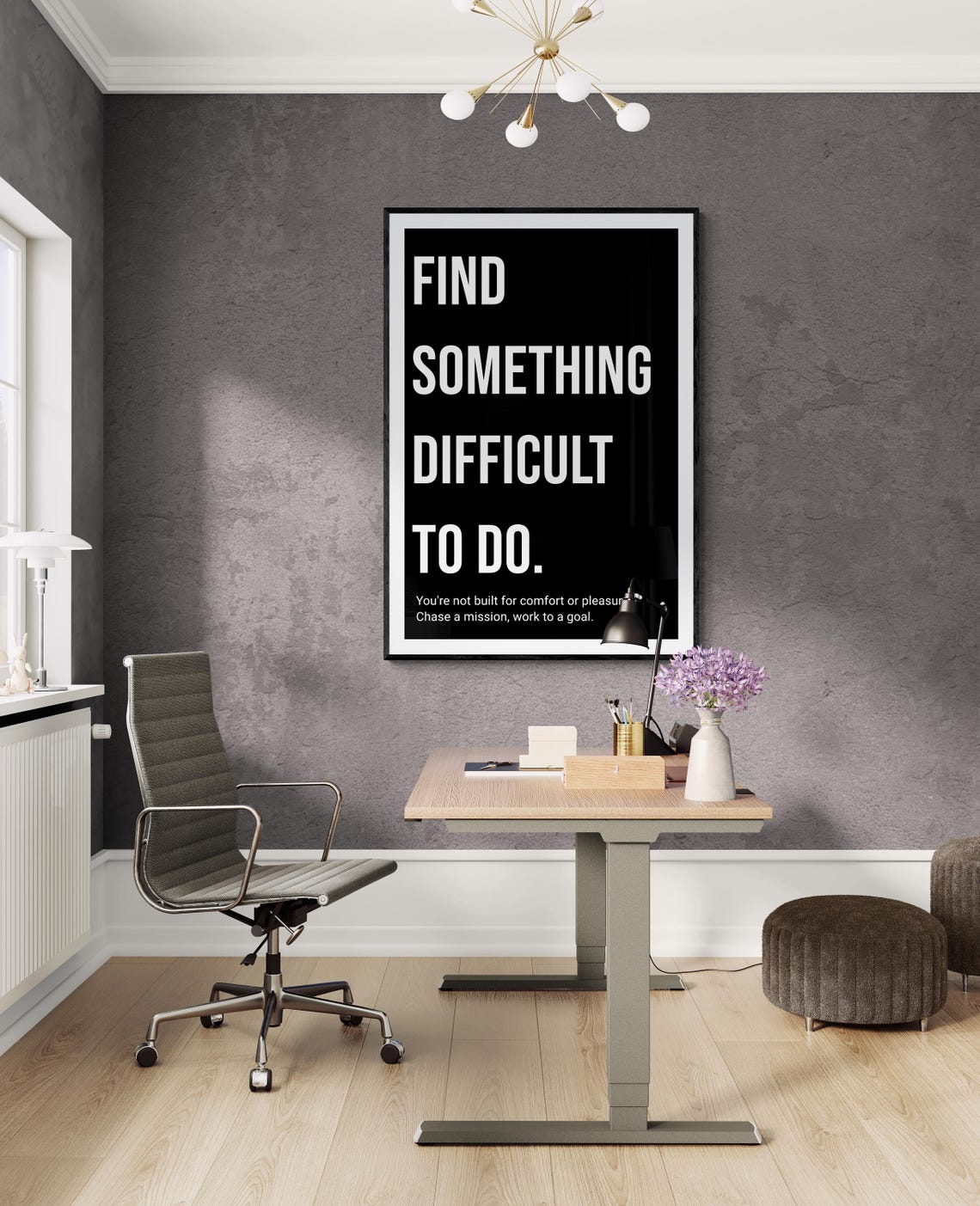 Find Something Difficult To Do Chase A Mission Bold Poster Quote - Image 2