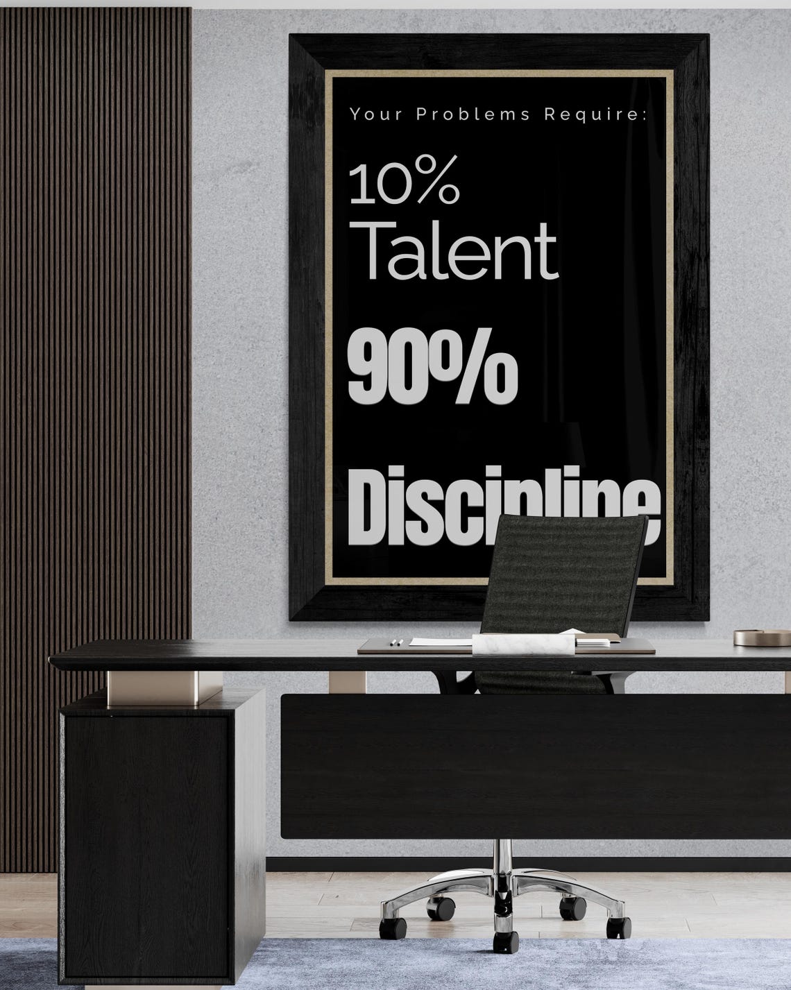 10 Percent Talent 90 Percent Discipline Motivational Quote Poster - Image 2