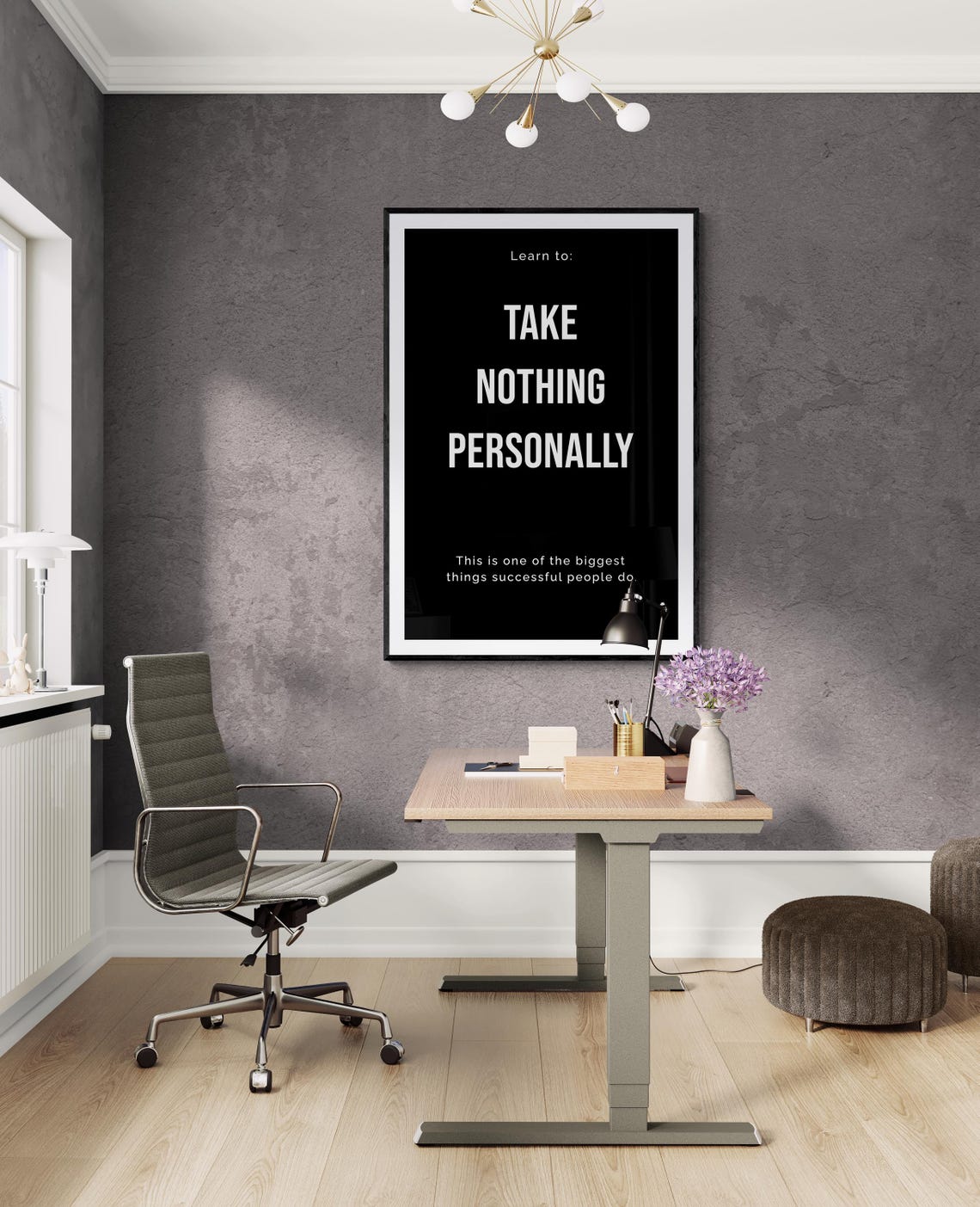 Take Nothing Personally Successful People Mindset Quote Poster Art - Image 2