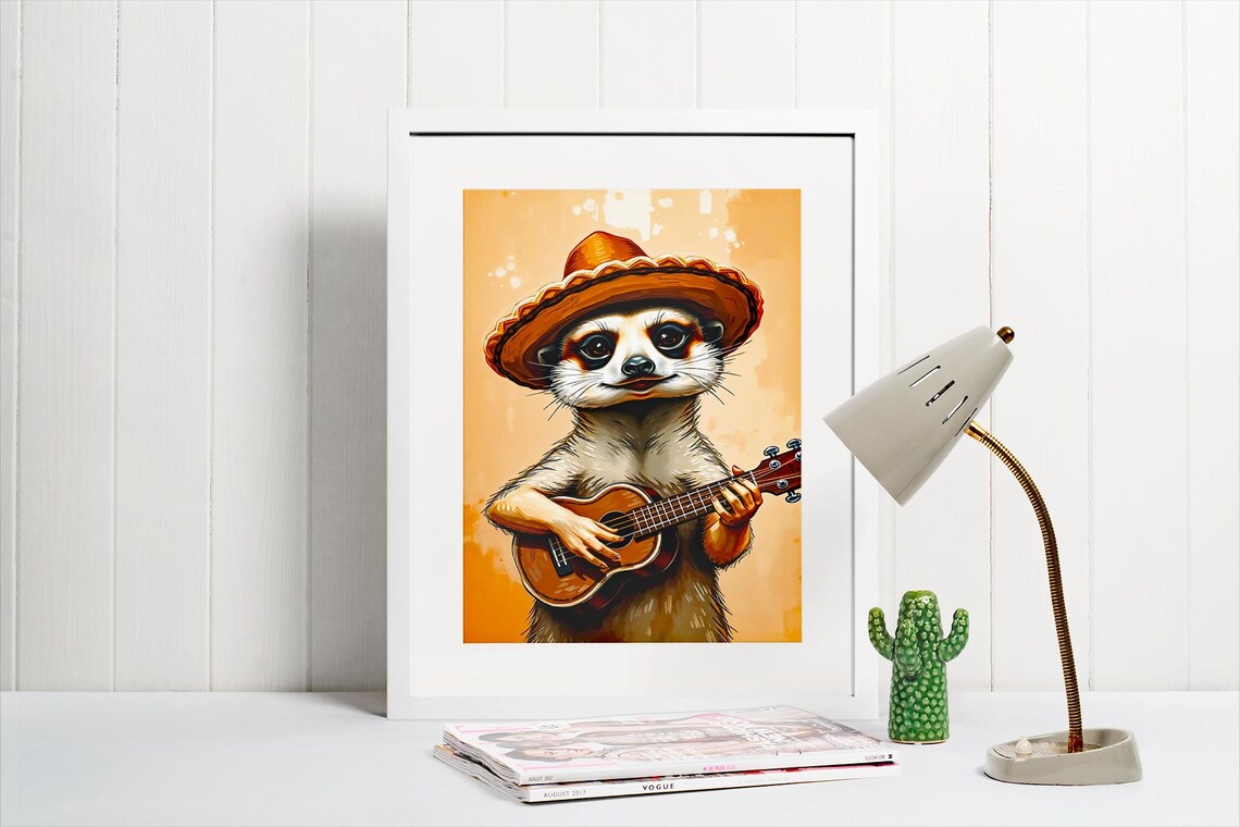 Meerkat Gift, Cute Animal Poster - Image 2