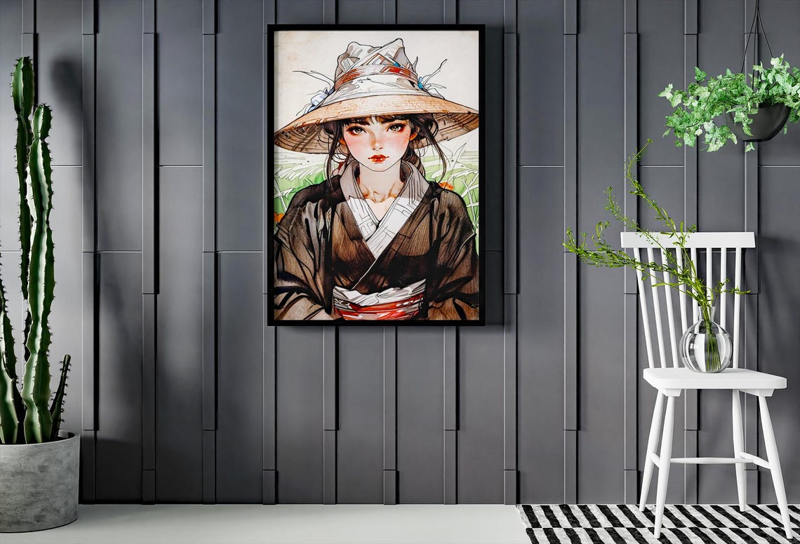 Anime Girl, Retro Japanese Decor Poster - Image 2