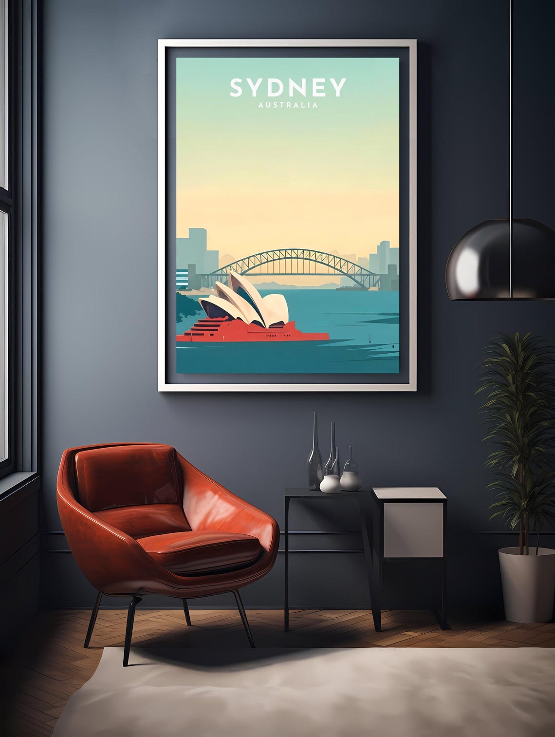 Sydney Australia Opera House Harbour Bridge Minimalist Poster - Image 2