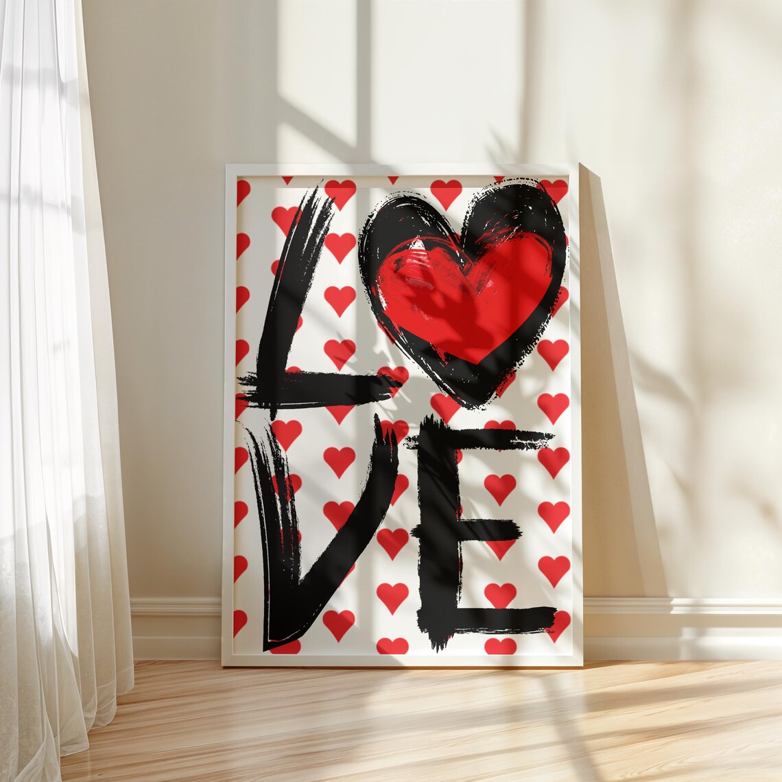 Love Retro Preppy Typography Poster Print - Image 3