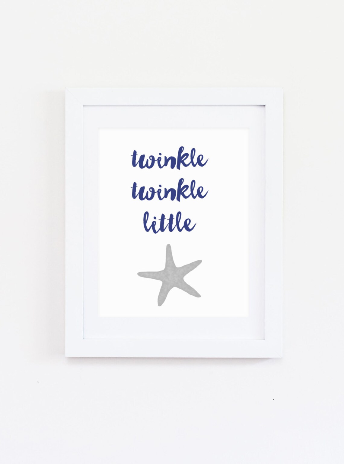 Twinkle Little Starfish Nautical Nursery Art Print