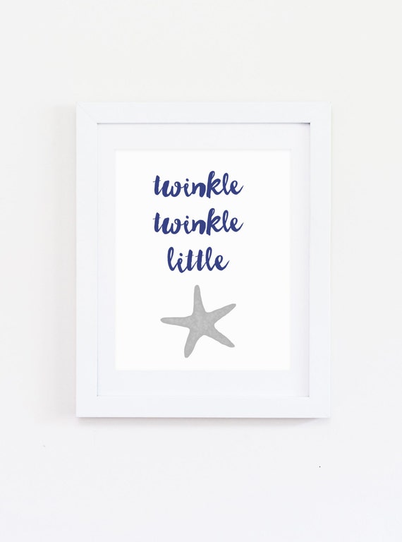 Twinkle Little Starfish Nautical Nursery Art Print