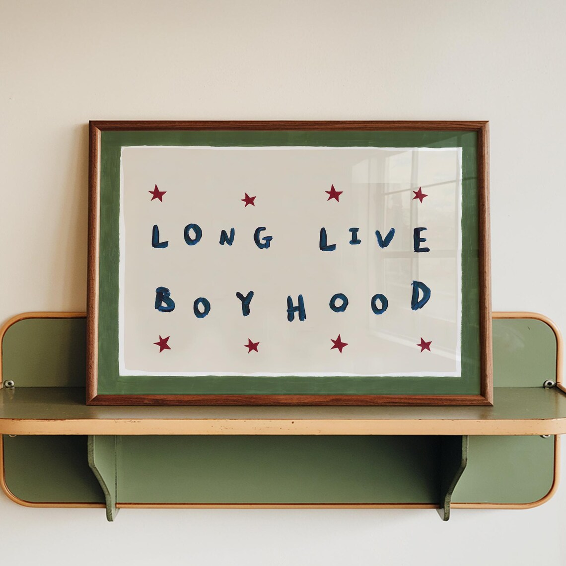 Nursery Boys Room Hand-Painted Landscape Art Print