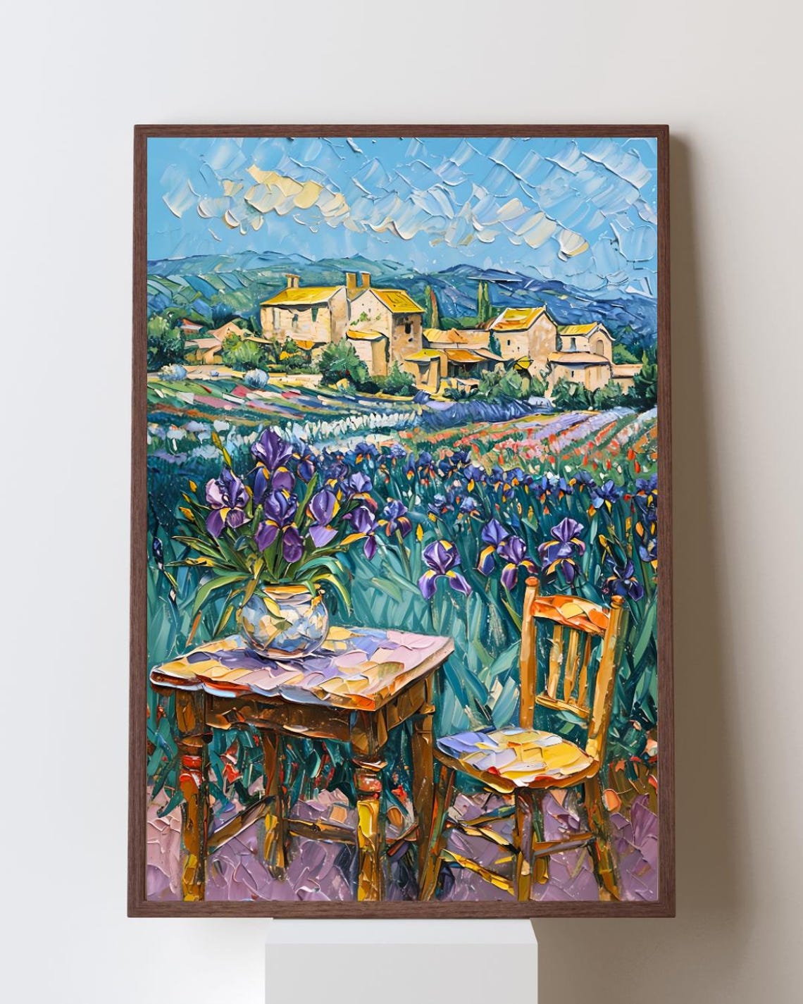 Provence Iris Field Wall Art French Countryside Print Of The South France Inspired By Van Goghs Saintrmy Blooms Europecore