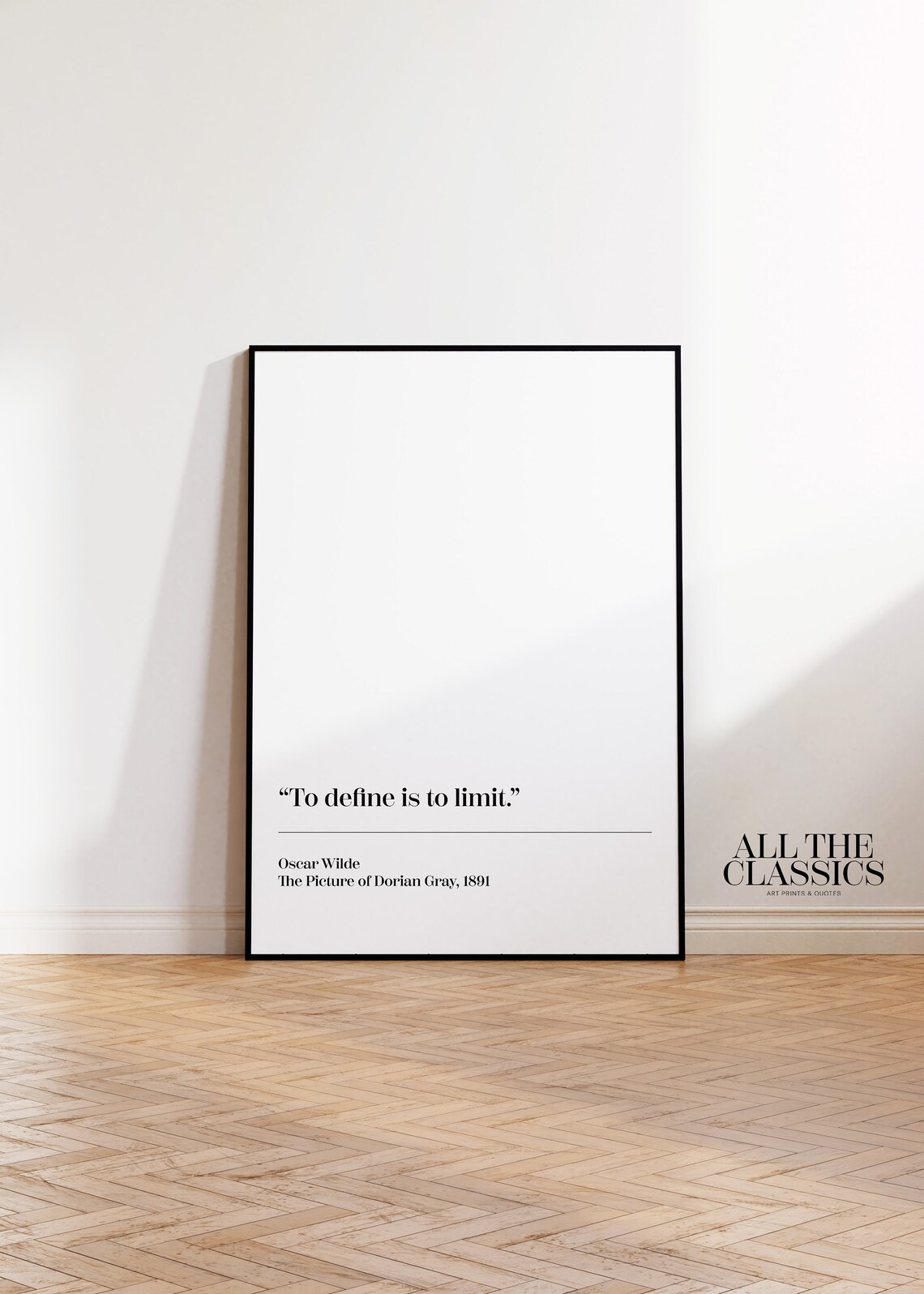 Oscar Wilde To Define Is To Limit Quote Bottom Left Layout Poster - Image 2