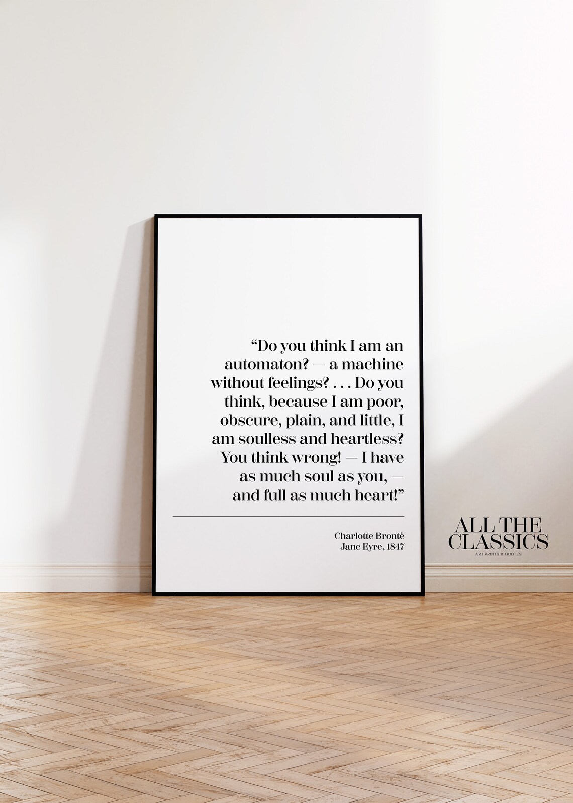 Charlotte Brontë Jane Eyre Minimalist Art Print - Image 2