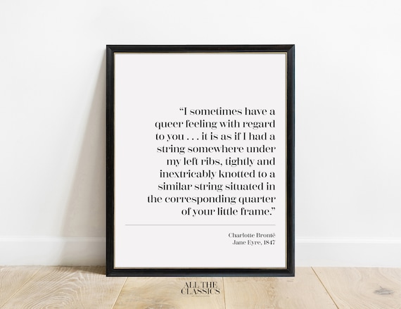 Charlotte Bronte Invisible String Love Quote Jane Eyre Poster