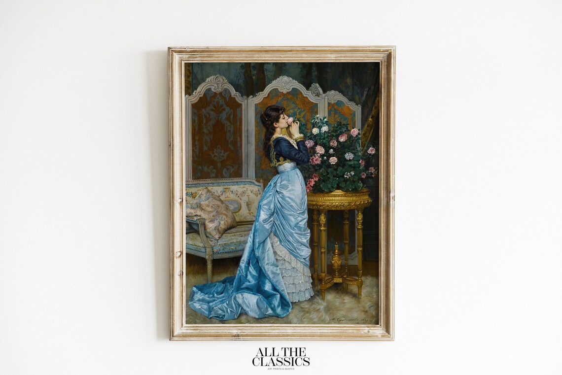 Vintage Female Portrait Art Print, Victorian Woman