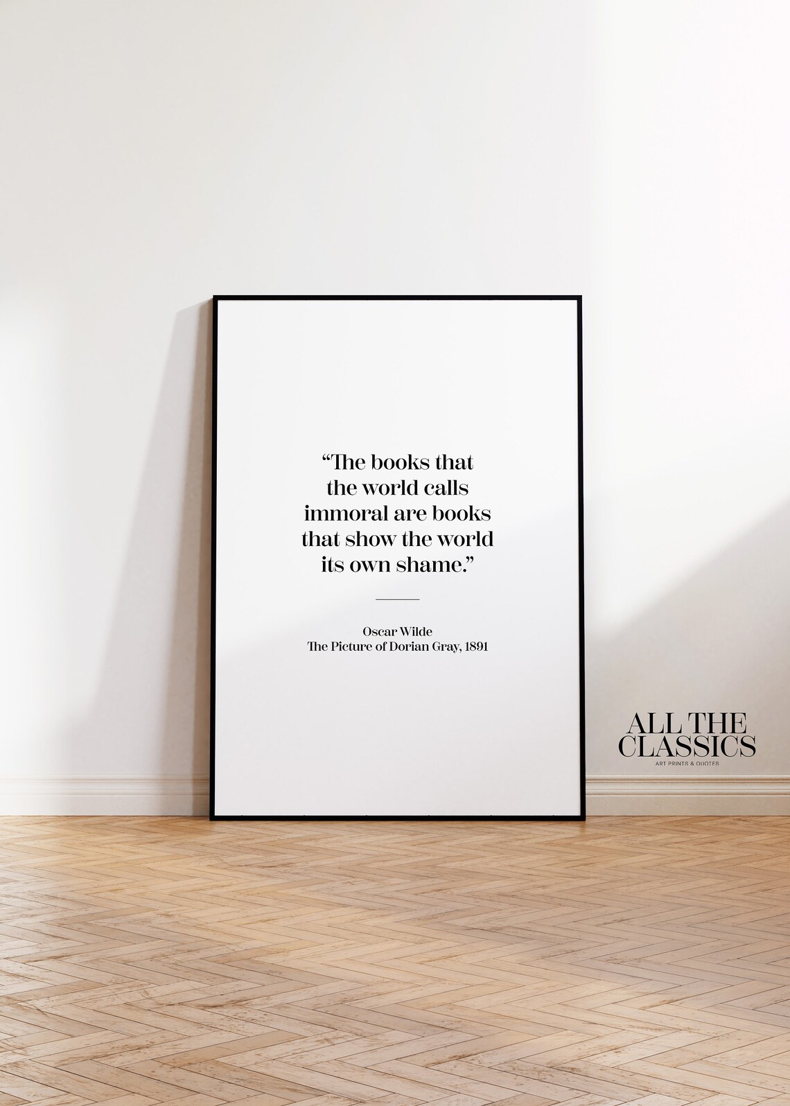 Oscar Wilde Books The World Calls Immoral Centered Quote Poster - Image 2