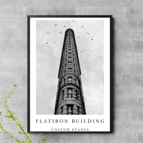 Flatiron Building Historic New York City Black and White Landmark Poster