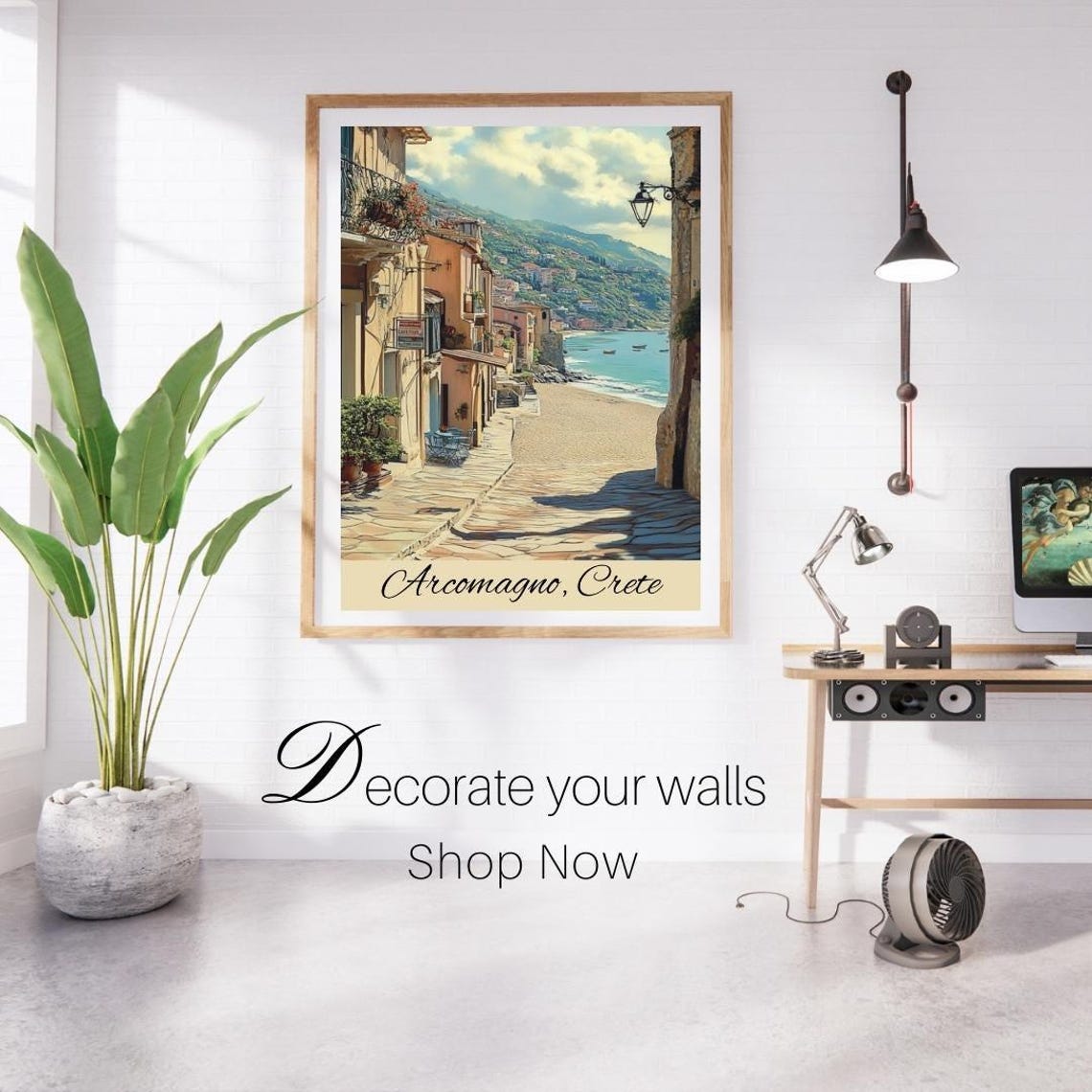 Arcomagno Crete Wall Art Posters Cafe Decor Home World Poster Design